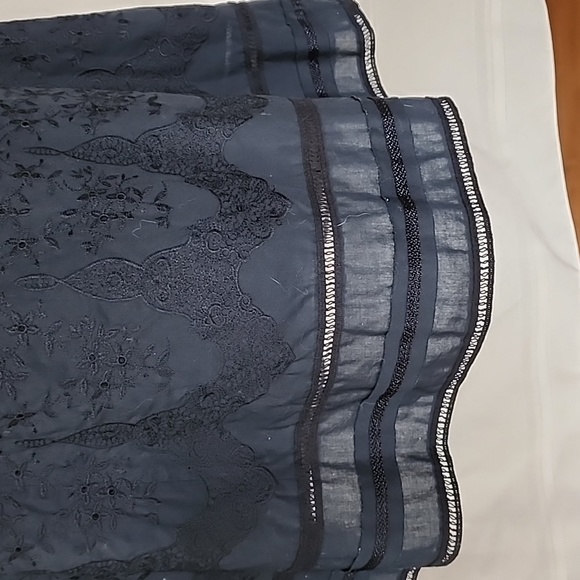 Black Embroidered Strappy Midi Dress - Picture 4 of 9